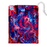 Painted feathers Drawstring Pouch (5XL) Front