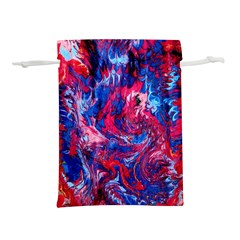 Painted Feathers Lightweight Drawstring Pouch (l) by kaleidomarblingart