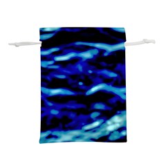 Blue Waves Abstract Series No8 Lightweight Drawstring Pouch (l) by DimitriosArt