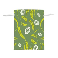 Folk Flowers Print Floral Pattern Ethnic Art Lightweight Drawstring Pouch (m) by Eskimos