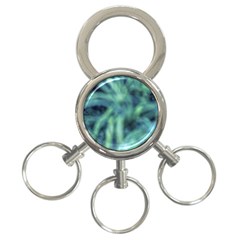 Blue Abstract Stars 3-ring Key Chain by DimitriosArt