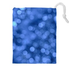 Light Reflections Abstract No5 Blue Drawstring Pouch (4xl) by DimitriosArt