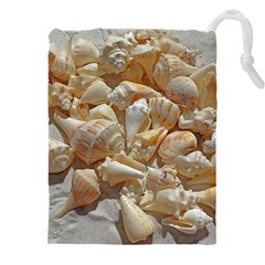 Sea-shells Bg Drawstring Pouch (4xl) by SomethingForEveryone