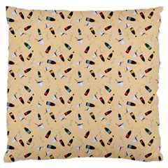 Festive Champagne Large Flano Cushion Case (two Sides) by SychEva