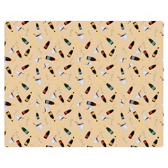 Festive Champagne Double Sided Flano Blanket (medium)  by SychEva