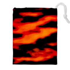 Red  Waves Abstract Series No13 Drawstring Pouch (5xl) by DimitriosArt