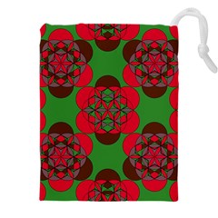Abstract Pattern Geometric Backgrounds   Drawstring Pouch (4xl) by Eskimos