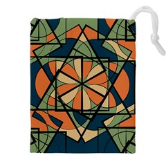 Abstract Pattern Geometric Backgrounds   Drawstring Pouch (4xl) by Eskimos
