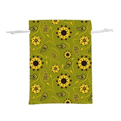 Floral Pattern Paisley Style  Lightweight Drawstring Pouch (s) by Eskimos