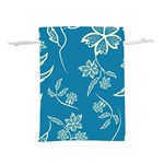 Folk flowers print Floral pattern Ethnic art Lightweight Drawstring Pouch (L) Back