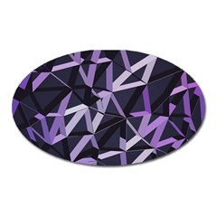 3d Lovely Geo Lines Vi Oval Magnet by Uniqued