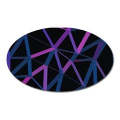 3d Lovely Geo Lines  V Oval Magnet by Uniqued