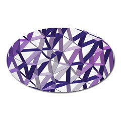 3d Lovely Geo Lines X Oval Magnet by Uniqued