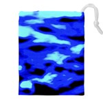 Blue Waves Abstract Series No11 Drawstring Pouch (4XL) Front