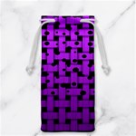 Weaved bubbles at Strings, purple, violet color Jewelry Bag Front