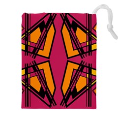 Abstract Geometric Design    Drawstring Pouch (4xl) by Eskimos
