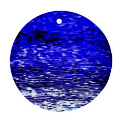 Blue Waves Flow Series 1 Ornament (round) by DimitriosArt