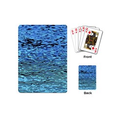 Blue Waves Flow Series 2 Playing Cards Single Design (mini) by DimitriosArt
