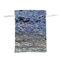 Silver Waves Flow Series 1 Lightweight Drawstring Pouch (l) by DimitriosArt