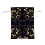 Floral folk damask pattern Fantasy flowers Floral geometric fantasy Lightweight Drawstring Pouch (S) Back