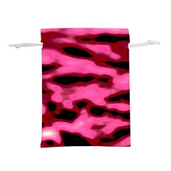 Pink  Waves Flow Series 9 Lightweight Drawstring Pouch (l) by DimitriosArt