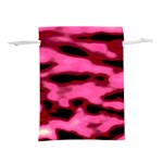 Pink  Waves Flow Series 9 Lightweight Drawstring Pouch (L) Back