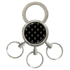 Creepy Head Sculpture With Respirator Motif Pattern 3-ring Key Chain by dflcprintsclothing