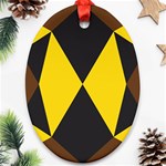 Abstract pattern geometric backgrounds   Oval Ornament (Two Sides) Back