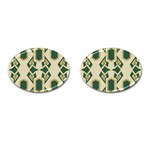 Abstract pattern geometric backgrounds   Cufflinks (Oval) Front(Pair)