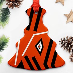 Abstract Pattern Geometric Backgrounds   Christmas Tree Ornament (two Sides) by Eskimos