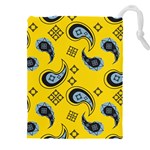 Floral pattern paisley style Paisley print  Doodle background Drawstring Pouch (5XL) Front