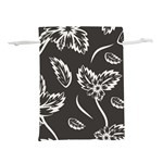 Folk flowers print Floral pattern Ethnic art Lightweight Drawstring Pouch (S) Back