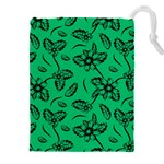 Folk flowers print Floral pattern Ethnic art Drawstring Pouch (4XL) Front