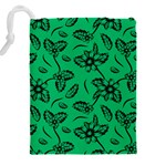 Folk flowers print Floral pattern Ethnic art Drawstring Pouch (4XL) Back