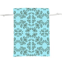 Floral Folk Damask Pattern Fantasy Flowers Floral Geometric Fantasy  Lightweight Drawstring Pouch (xl) by Eskimos