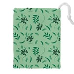 Folk flowers print Floral pattern Ethnic art Drawstring Pouch (4XL) Front
