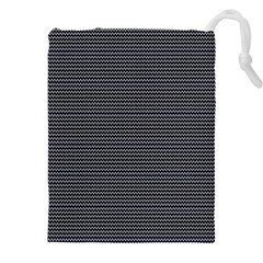 Chevron Colors Blanc/noir Drawstring Pouch (5xl) by kcreatif