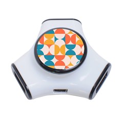 Geometric Pattern 3-port Usb Hub by Valentinaart
