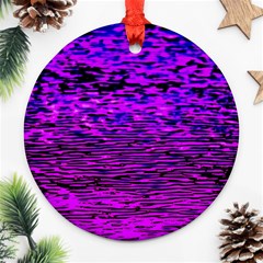 Magenta Waves Flow Series 2 Ornament (round) by DimitriosArt