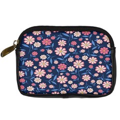 Flowers Pattern Digital Camera Leather Case by Sparkle