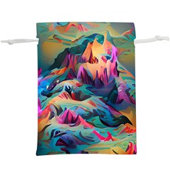 Colorful Mountains  Lightweight Drawstring Pouch (xl) by Dazzleway