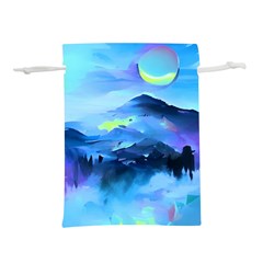 Moon Mountains Lightweight Drawstring Pouch (s) by Dazzleway