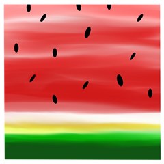 Painted Watermelon Pattern, Fruit Themed Apparel Wooden Puzzle Square by Casemiro