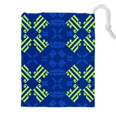Abstract Pattern Geometric Backgrounds   Drawstring Pouch (4xl) by Eskimos