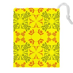 Abstract Pattern Geometric Backgrounds   Drawstring Pouch (4xl) by Eskimos