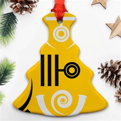Abstract Pattern Geometric Backgrounds   Christmas Tree Ornament (two Sides) by Eskimos