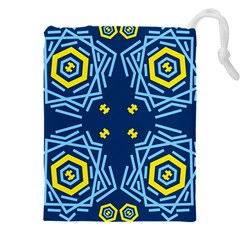 Abstract Pattern Geometric Backgrounds   Drawstring Pouch (4xl) by Eskimos
