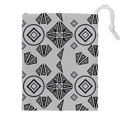 Abstract Pattern Geometric Backgrounds   Drawstring Pouch (5xl) by Eskimos