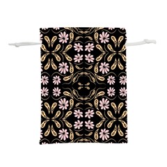 Folk Flowers Print Floral Pattern Ethnic Art Lightweight Drawstring Pouch (m) by Eskimos