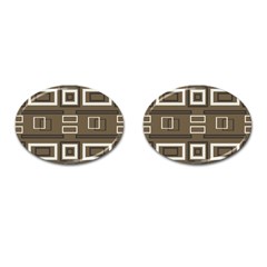 Abstract Pattern Geometric Backgrounds   Cufflinks (oval) by Eskimos